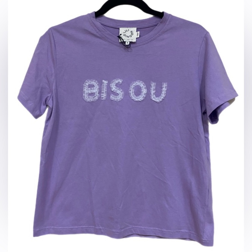 Molly Bracken- Lili Sidonio Purple Bisou T Shirt Size Small